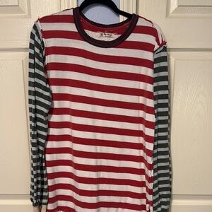 We The Free Red and Green Long Sleeve Tee